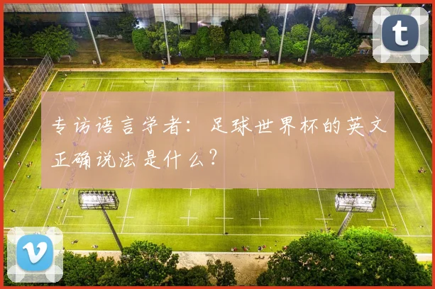 专访语言学者:足球世界杯的英文正确说法是什么?
